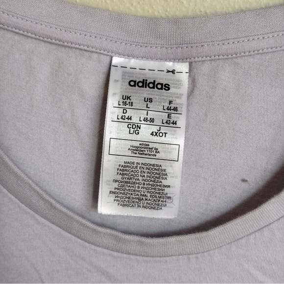 Adidas purple tee short sleeve with metallic gold - Picture 4 of 5